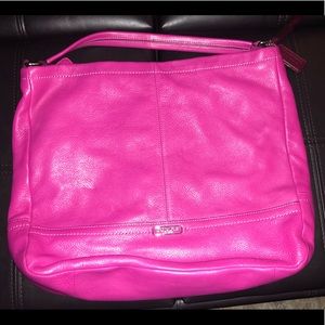 Pink coach shoulder bag